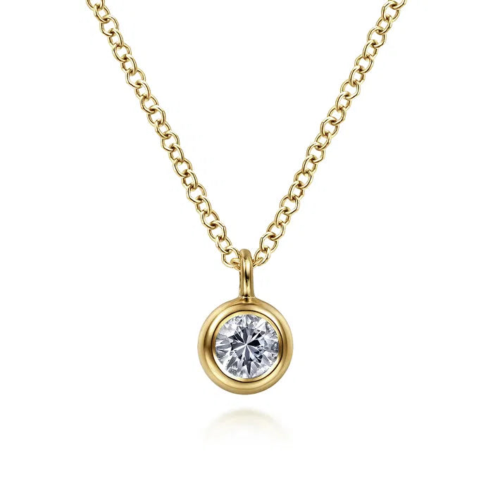 Gabriel 14kt Gold & White Sapphire Pendant Necklace