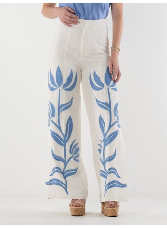 Emily McCarthy Paisley Pant- Dutch Tile