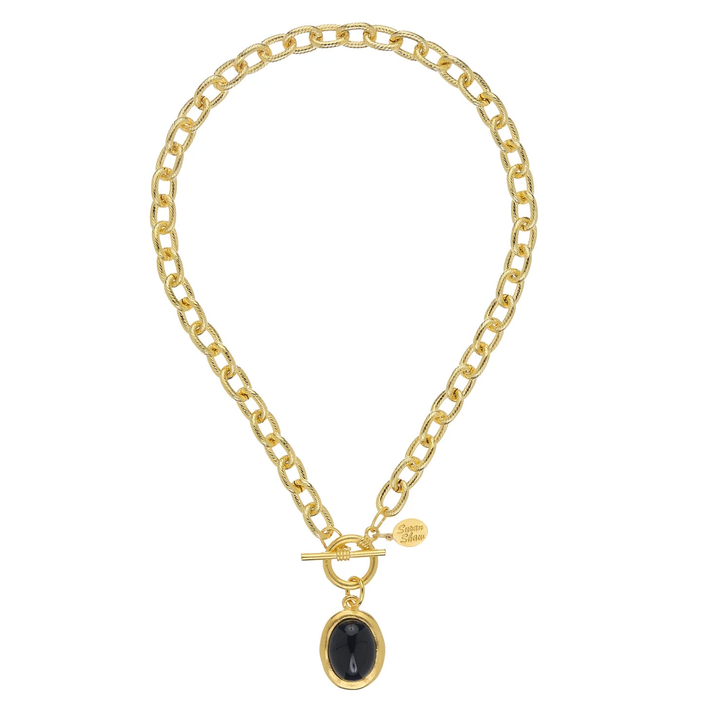 Susan Shaw Caroline Toggle Necklace-Black Onyx