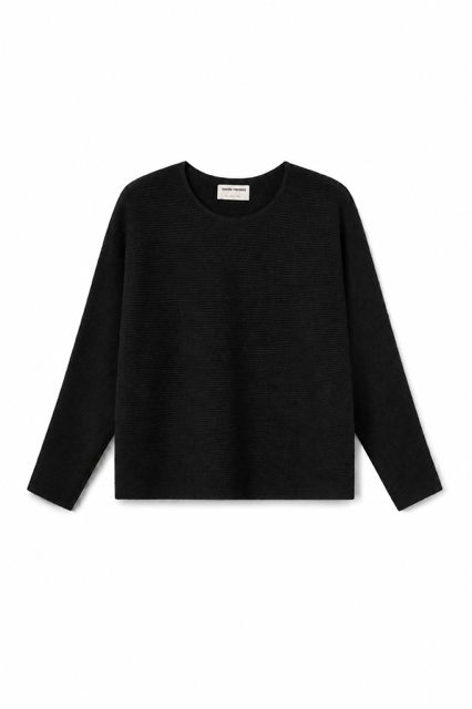 Compania Fantastica Black Stripe Knit Sweater
