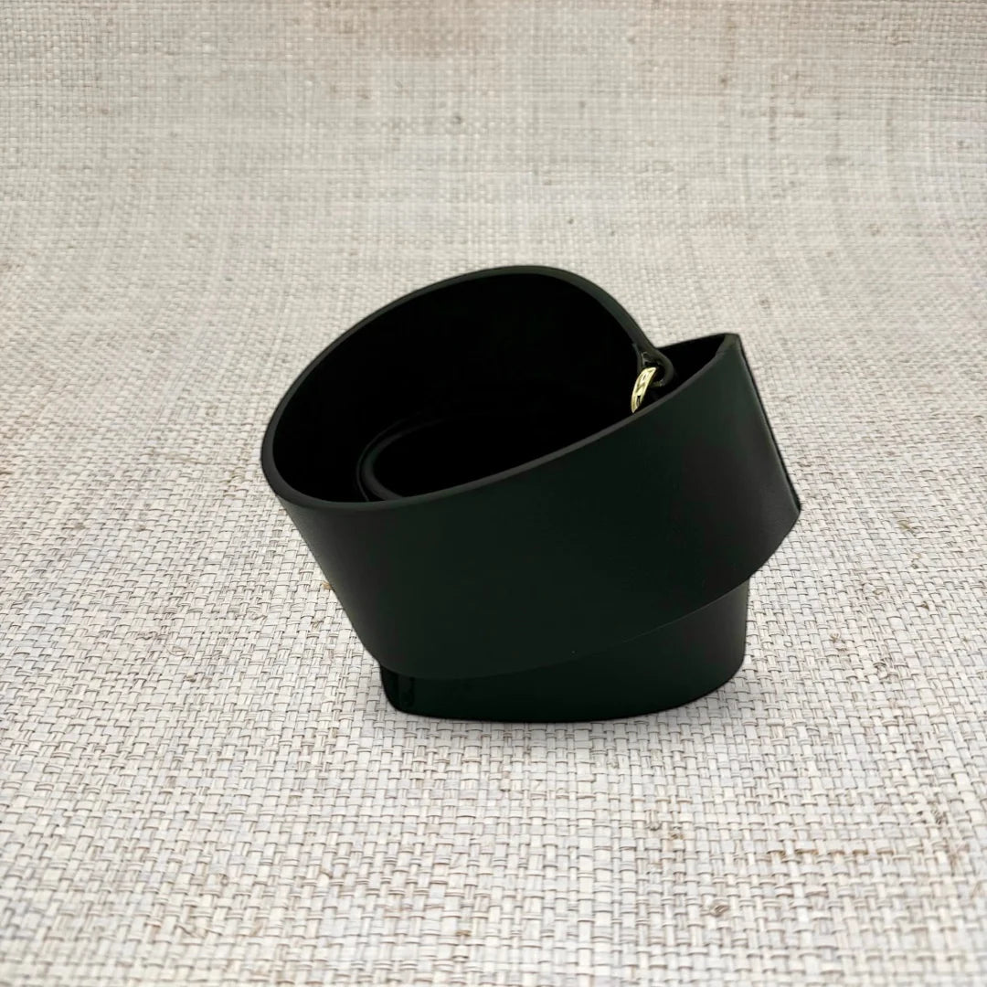 Garland Black leather belt band