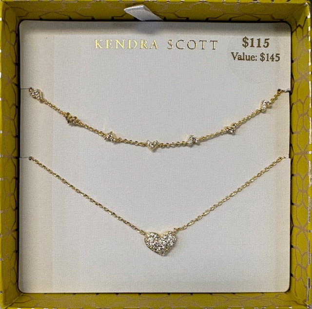 Kendra Scott Ari Haven Heart Necklace Gift Set-Gold