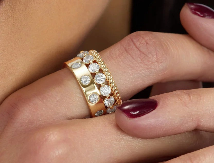Melinda Maria Ashley Venice Ring-Gold/White