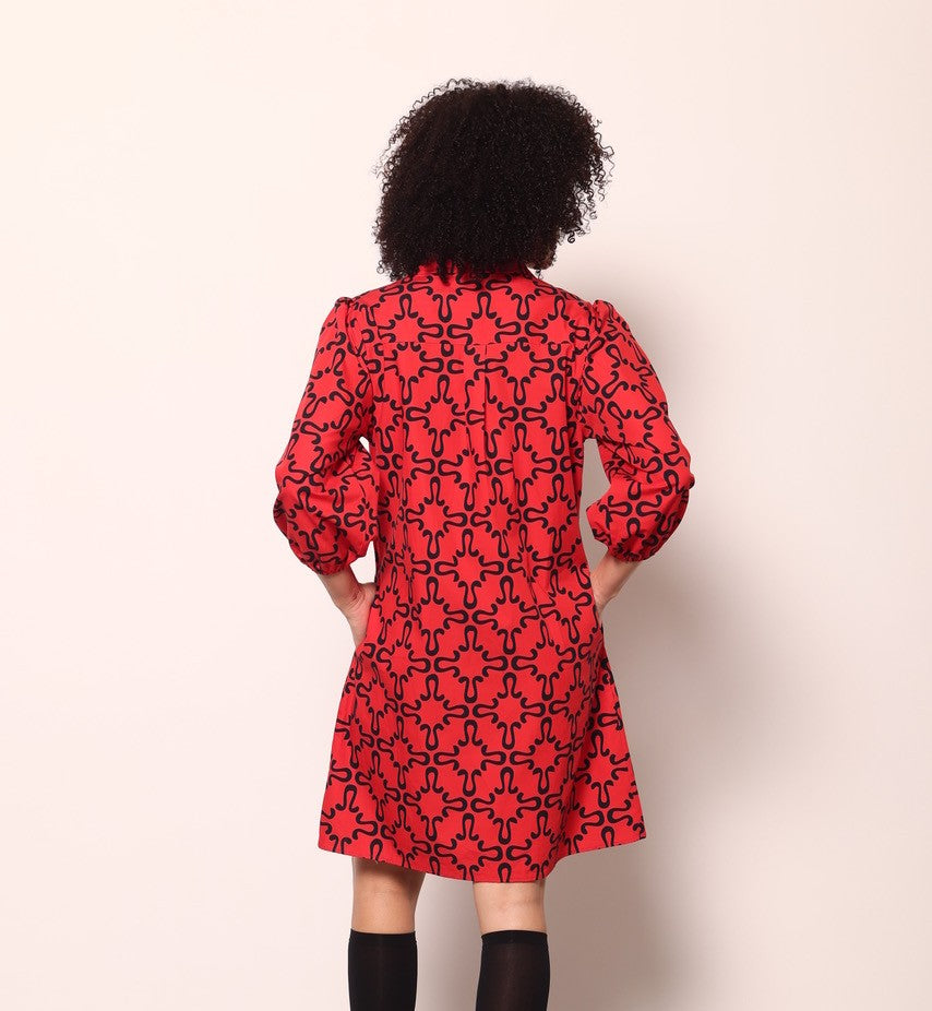 Maude Vivante Ava Dress-Dawgs Print