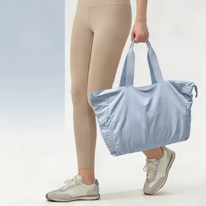 Large Capacity Water Resistant Yoga Mat Holder Tote Bag-blue