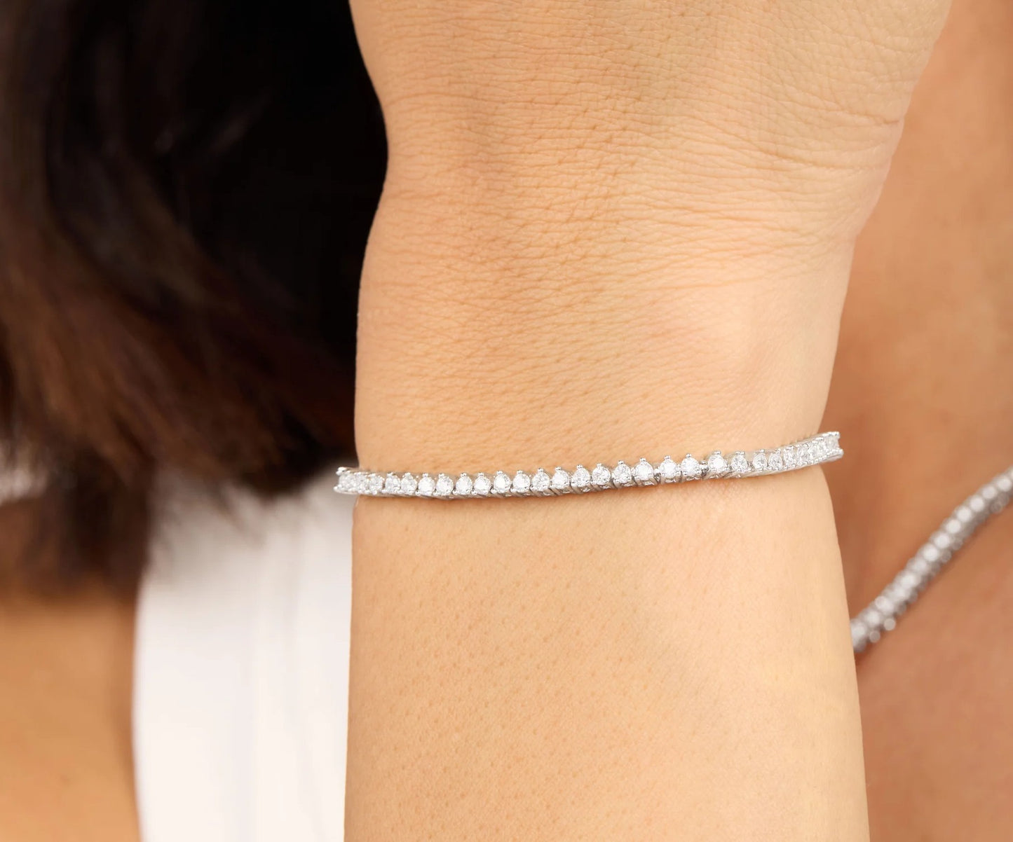 Melinda Maria Baby Not Your Basic Tennis Bracelet-Silver
