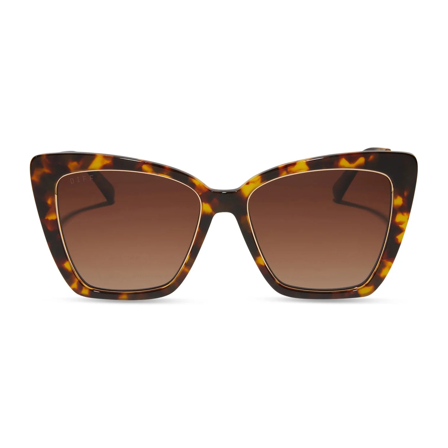 Diff Becky IV Sunglasses-Amber Tortoise