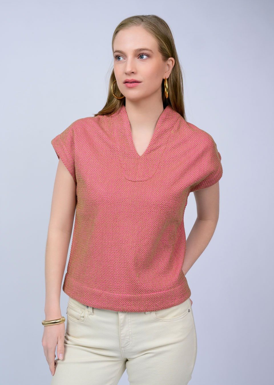 Ivy Jane Stitched Popover-Berry