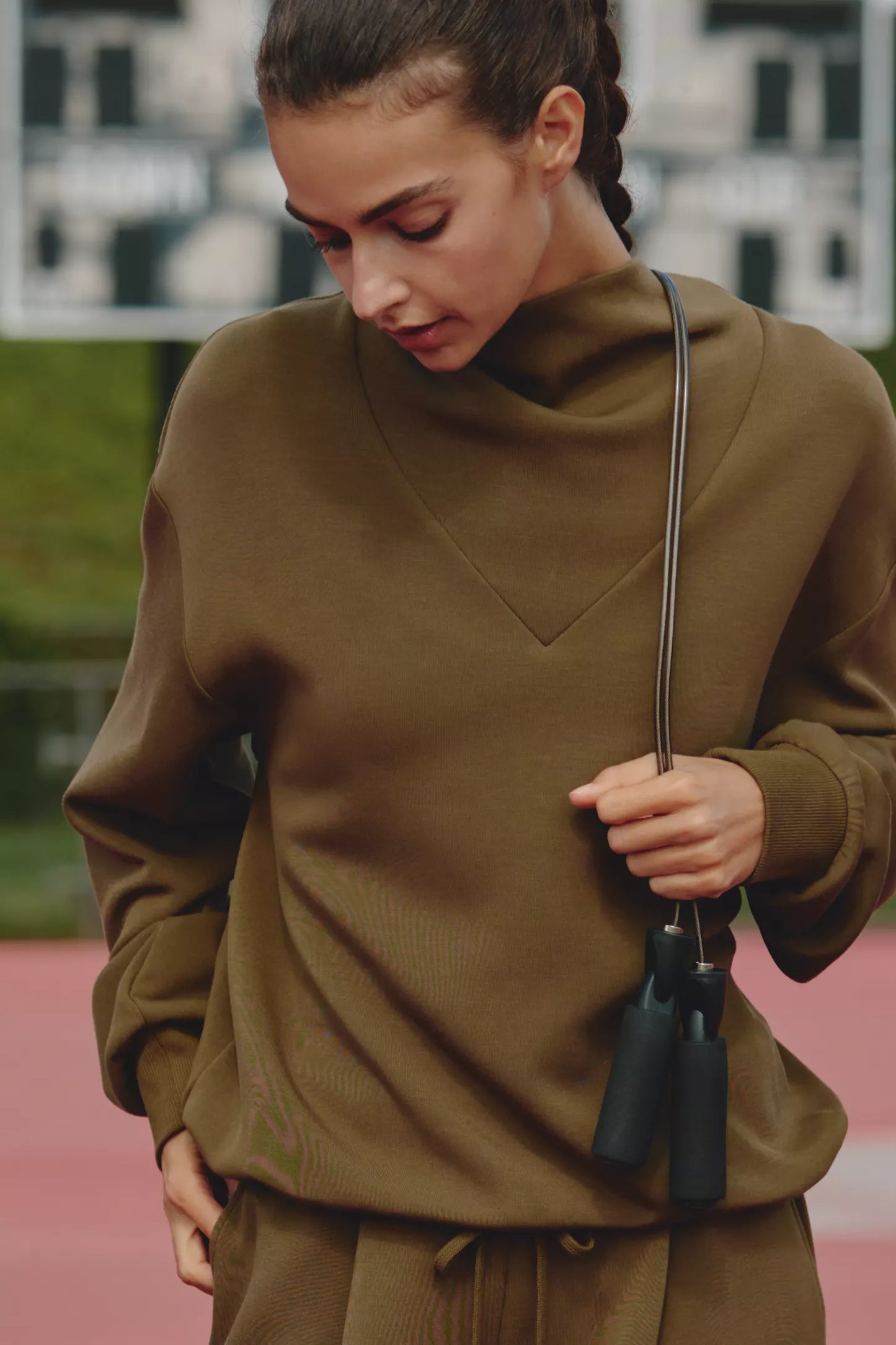 Varley Betty Sweat-Military Olive