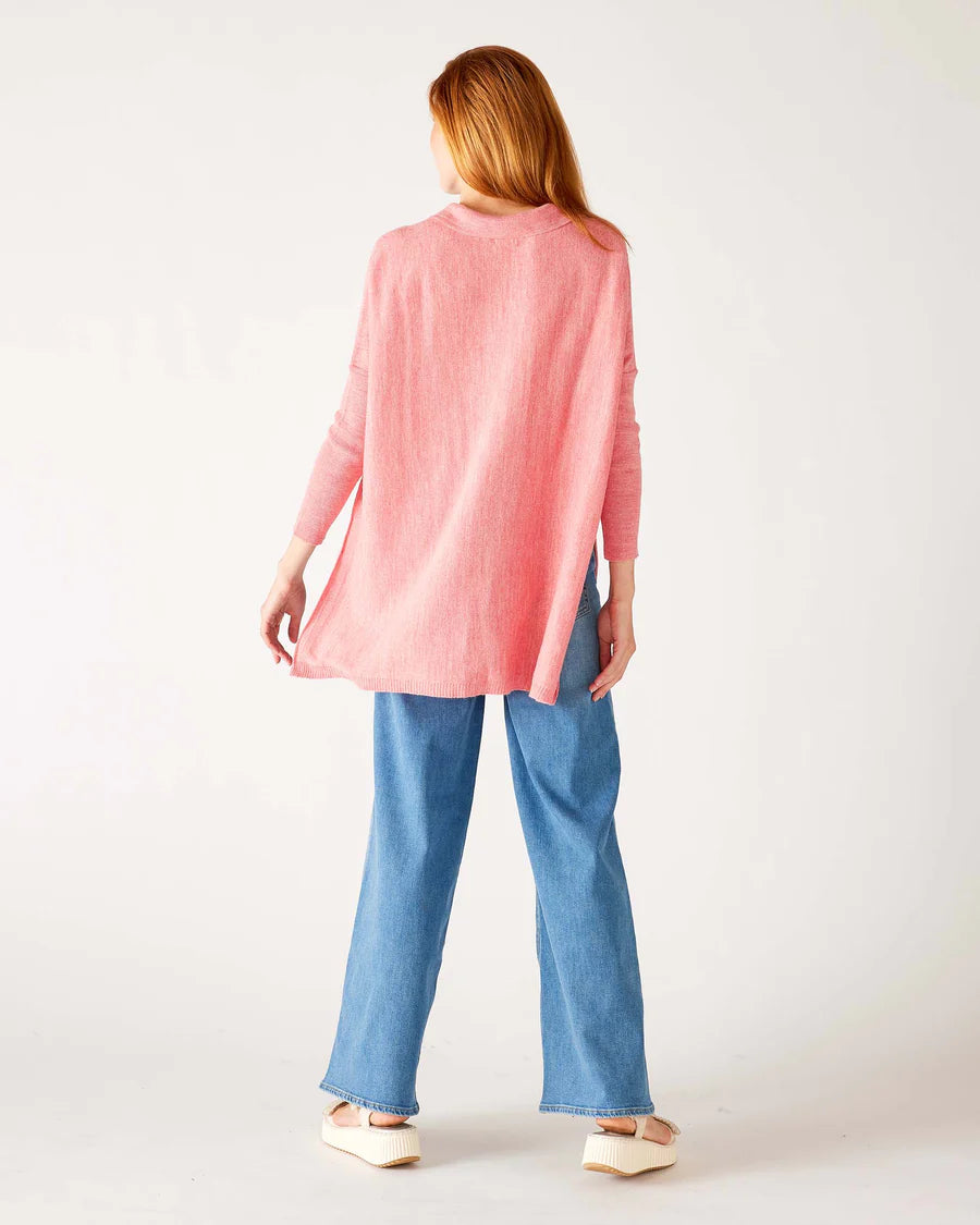 Catalina Polo Sweater in Sea Pink