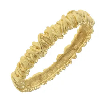 Susan Shaw Vintage Paris Bangle Bracelet-Gold