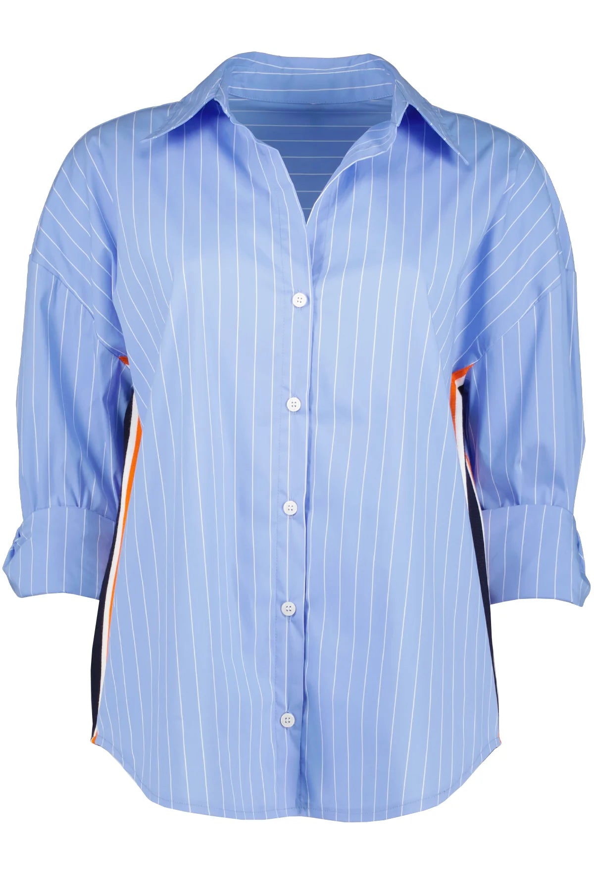 Bishop & Young Sport Detail Shirt-Blue Stripe