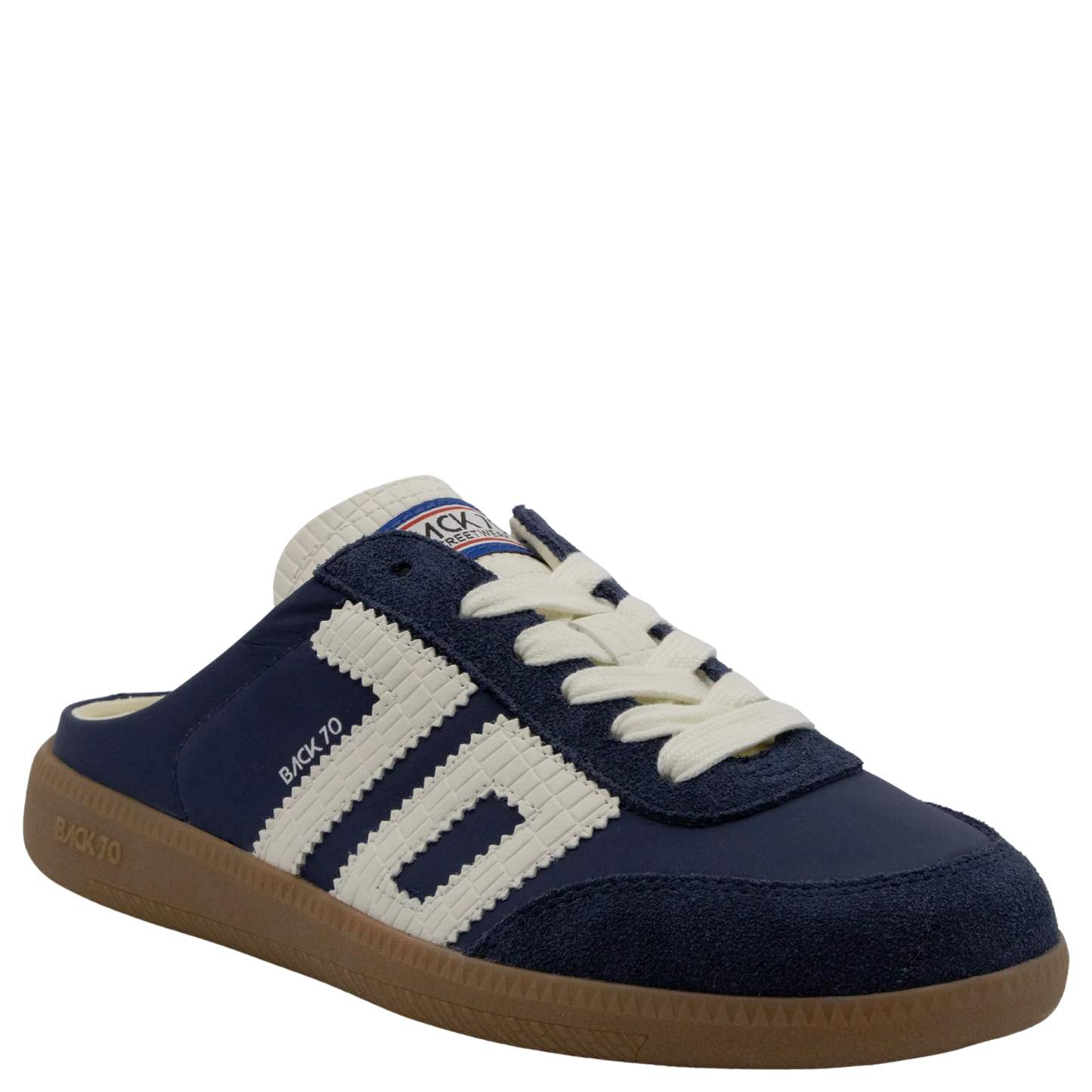 Back 70 Easter Backless Sneakers-Navy