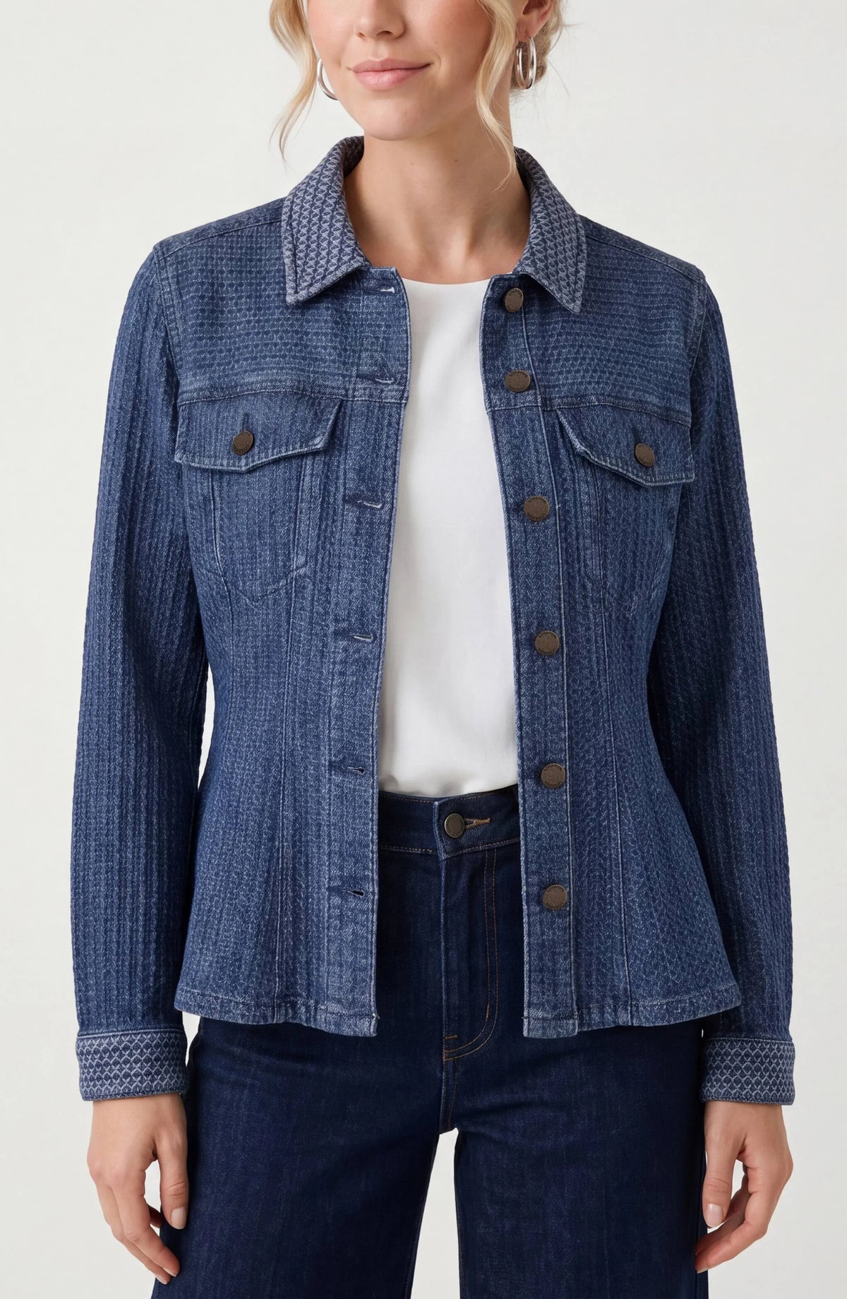 Liverpool Fit and Flare Trucker Jacket-Delacey