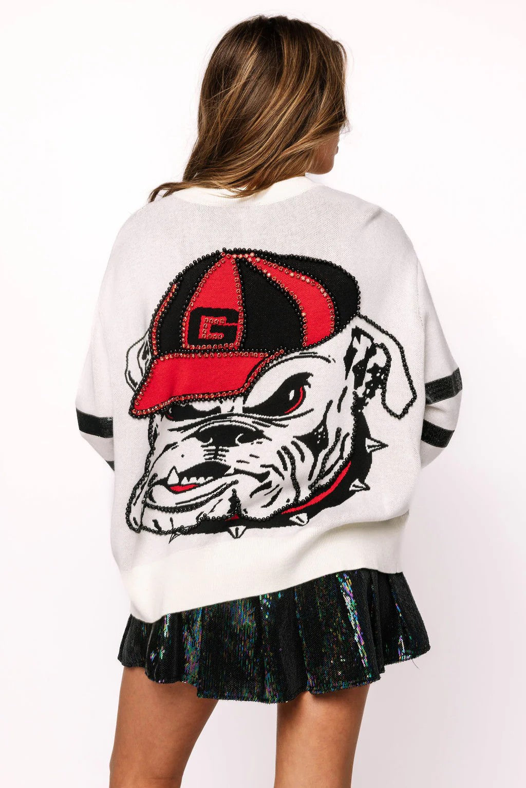 Queen of Sparkles Licensed Georgia Oversized Mascot Sweater