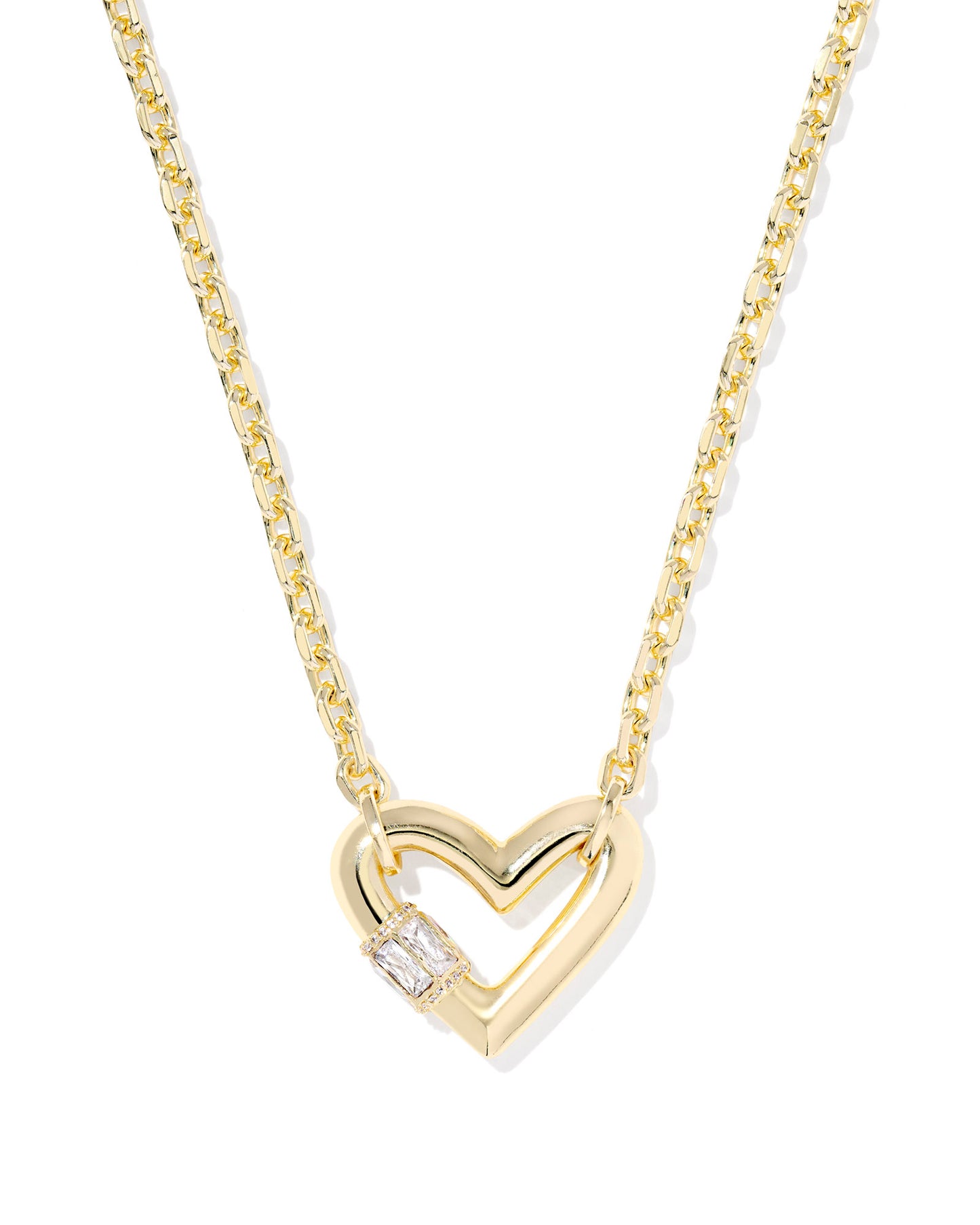 Kendra Scott Emery Heart Short Pendant Necklace-Gold