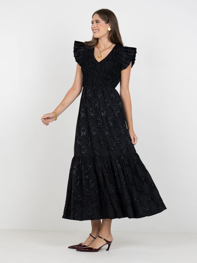 Emily McCarthy Grace Maxi Dress-Bow Jacquard