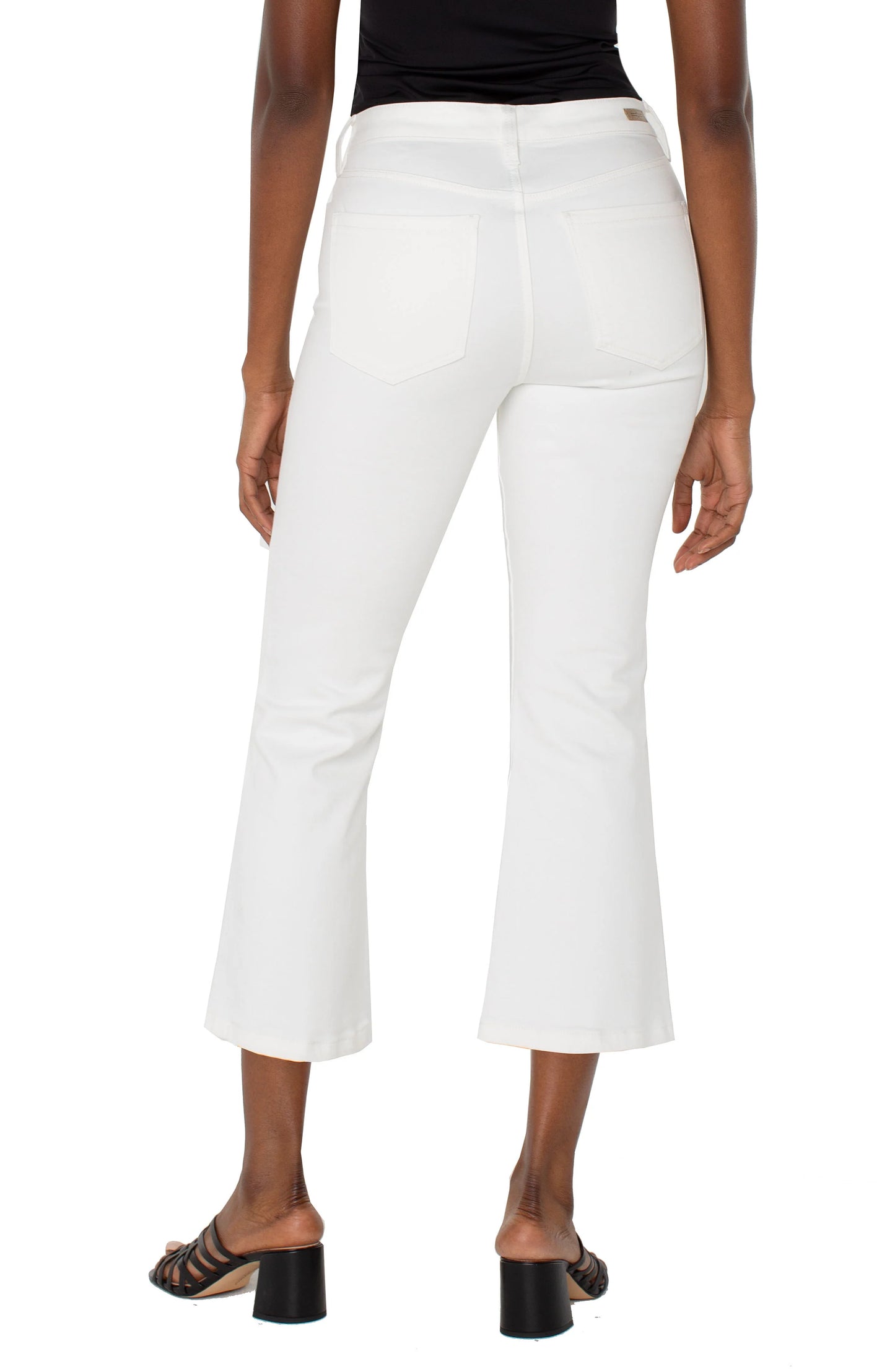Liverpool Hannah Crop Flare-White