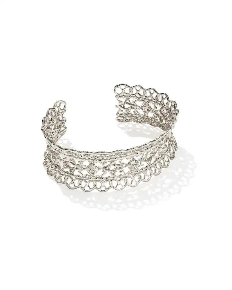 Kendra Scott Kristen Lace Cuff Bracelet-Silver