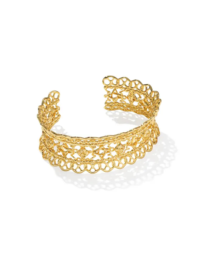 Kendra Scott Kristen Lace Cuff Bracelet-Gold