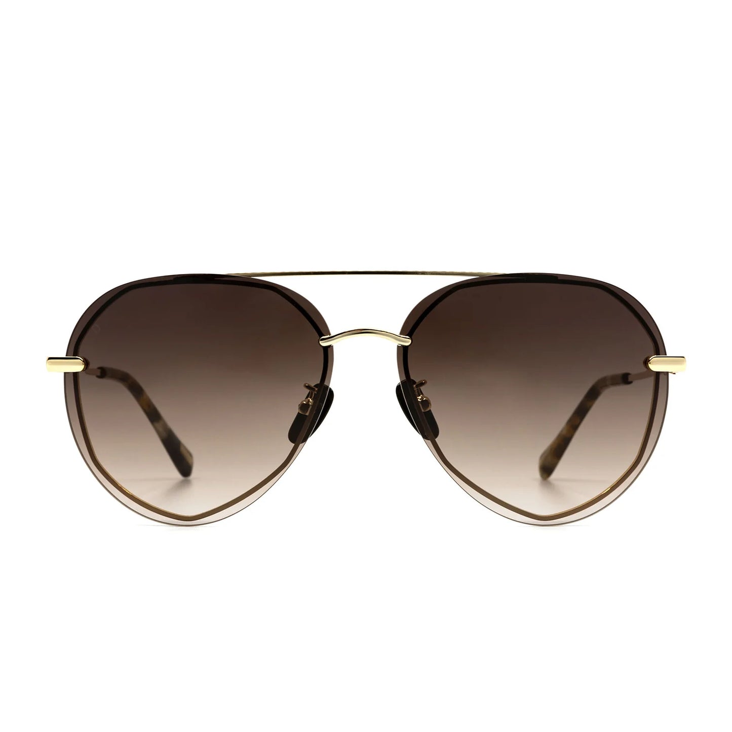 Diff Lenox Sunglasses-Gold, Sea Tortoise, & Brown