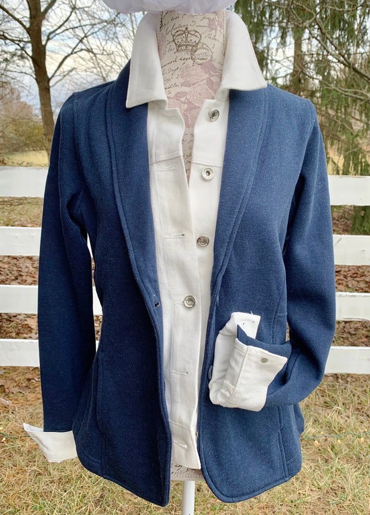 Pearly Vine Lucy Sweatshirt Denim Blazer