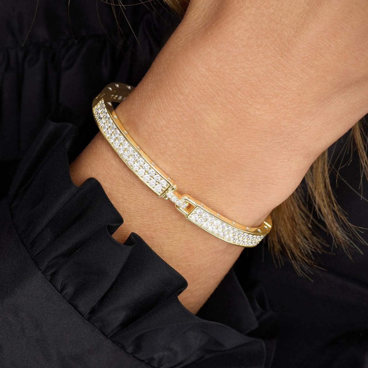Melinda Maria Ashley Malibu Lock Cuff 6MM Bracelet