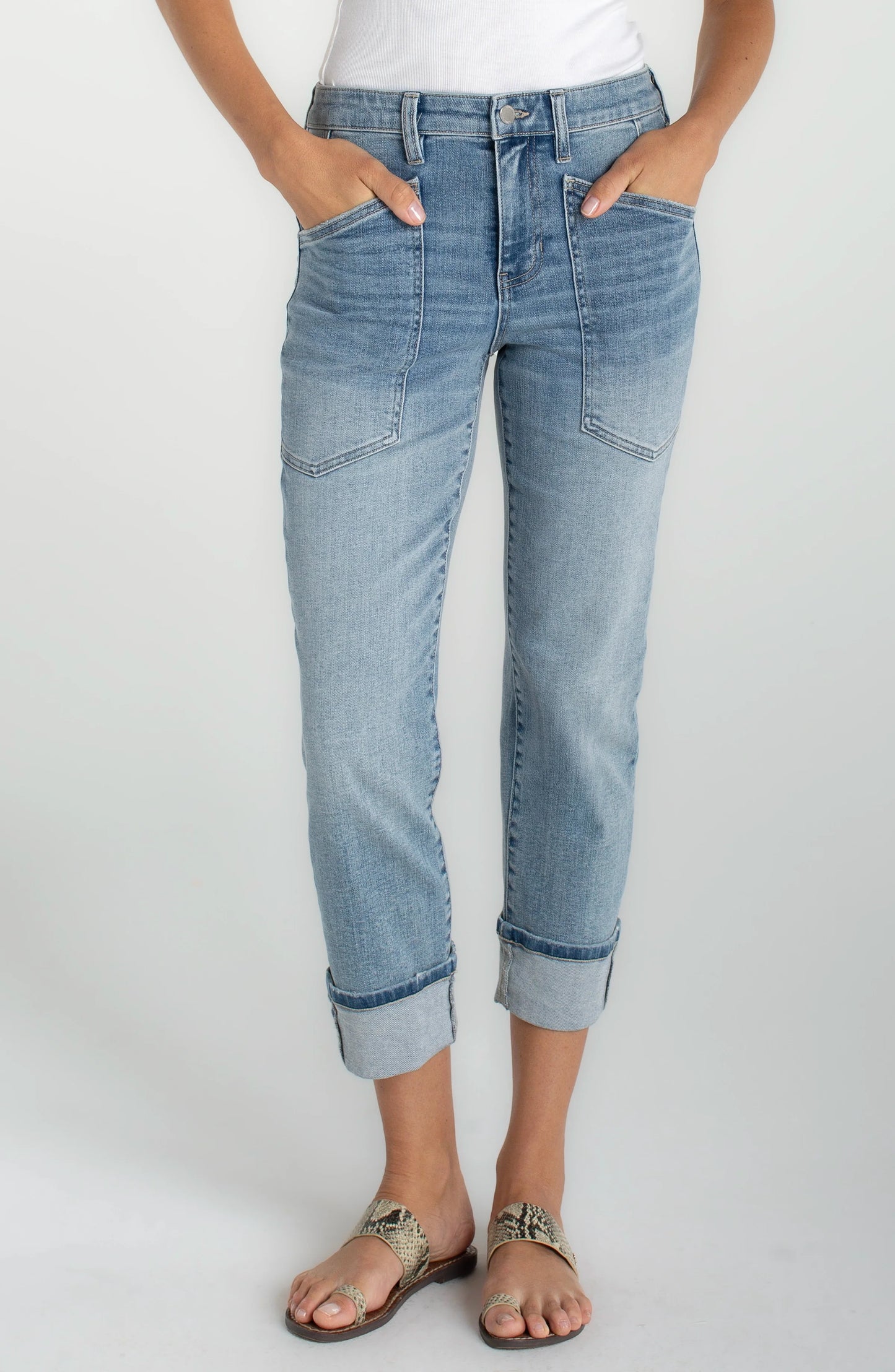 Liverpool Marley Cropped Girlfriend Cuffed Jean-Cruise