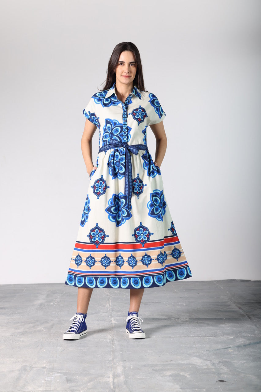 Maude Vivante Rylie Dress-Geometric Florals