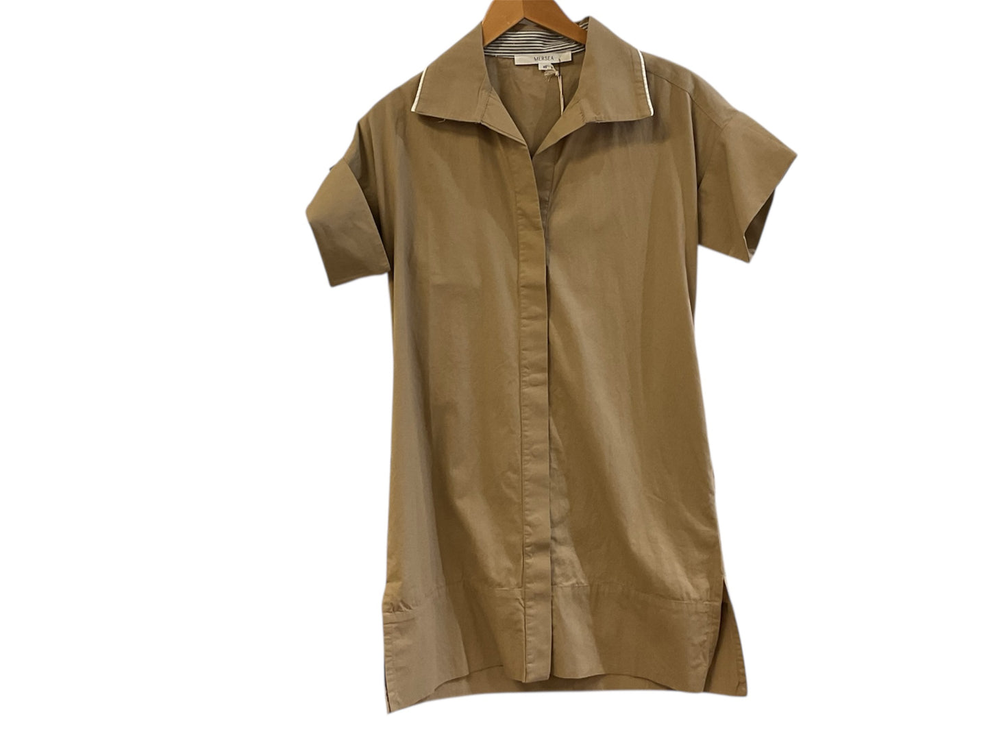 Mersea Wide Hem Short Dress-Khaki