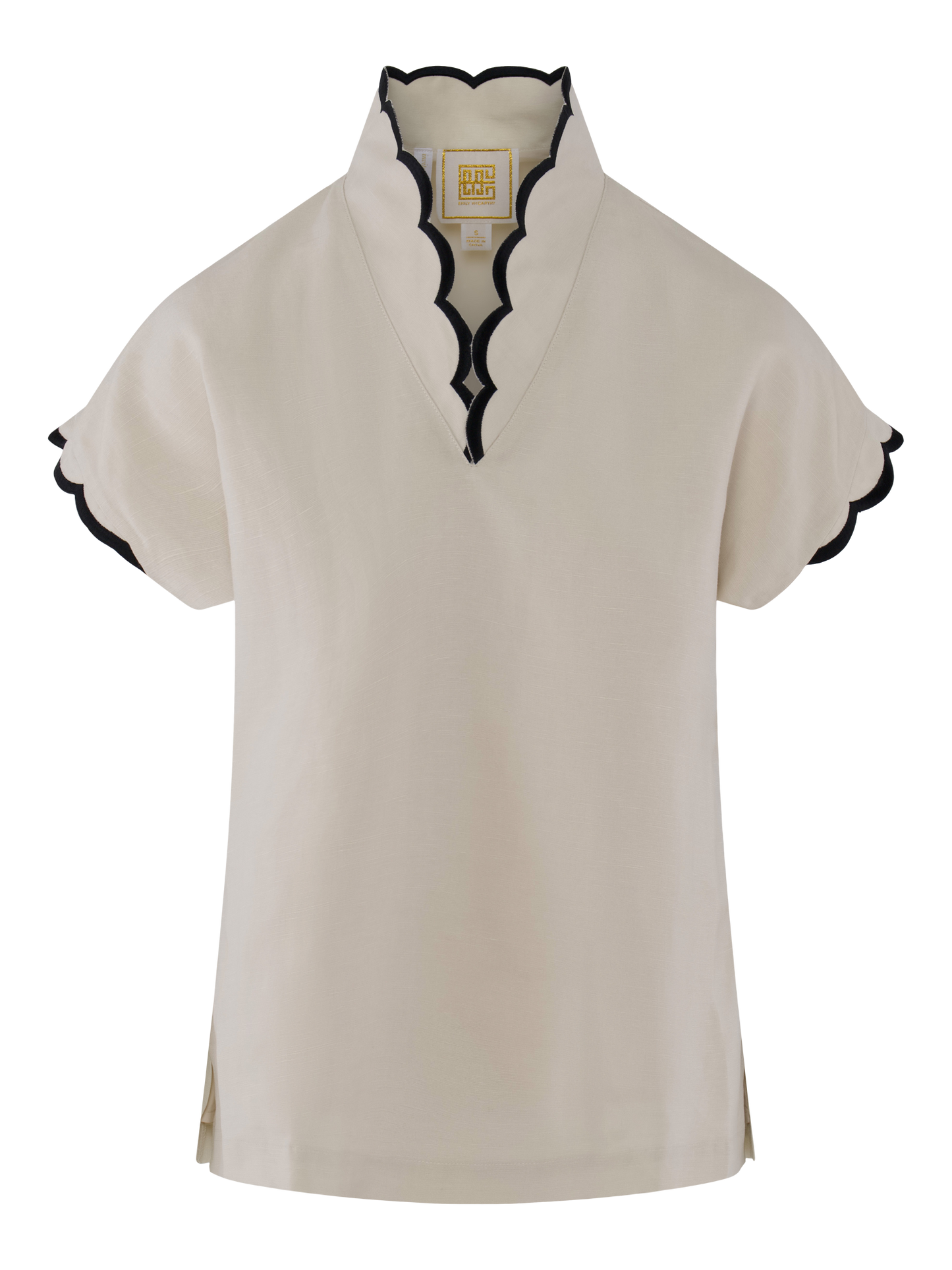 Emily McCarthy Orchid Top-Birch Linen