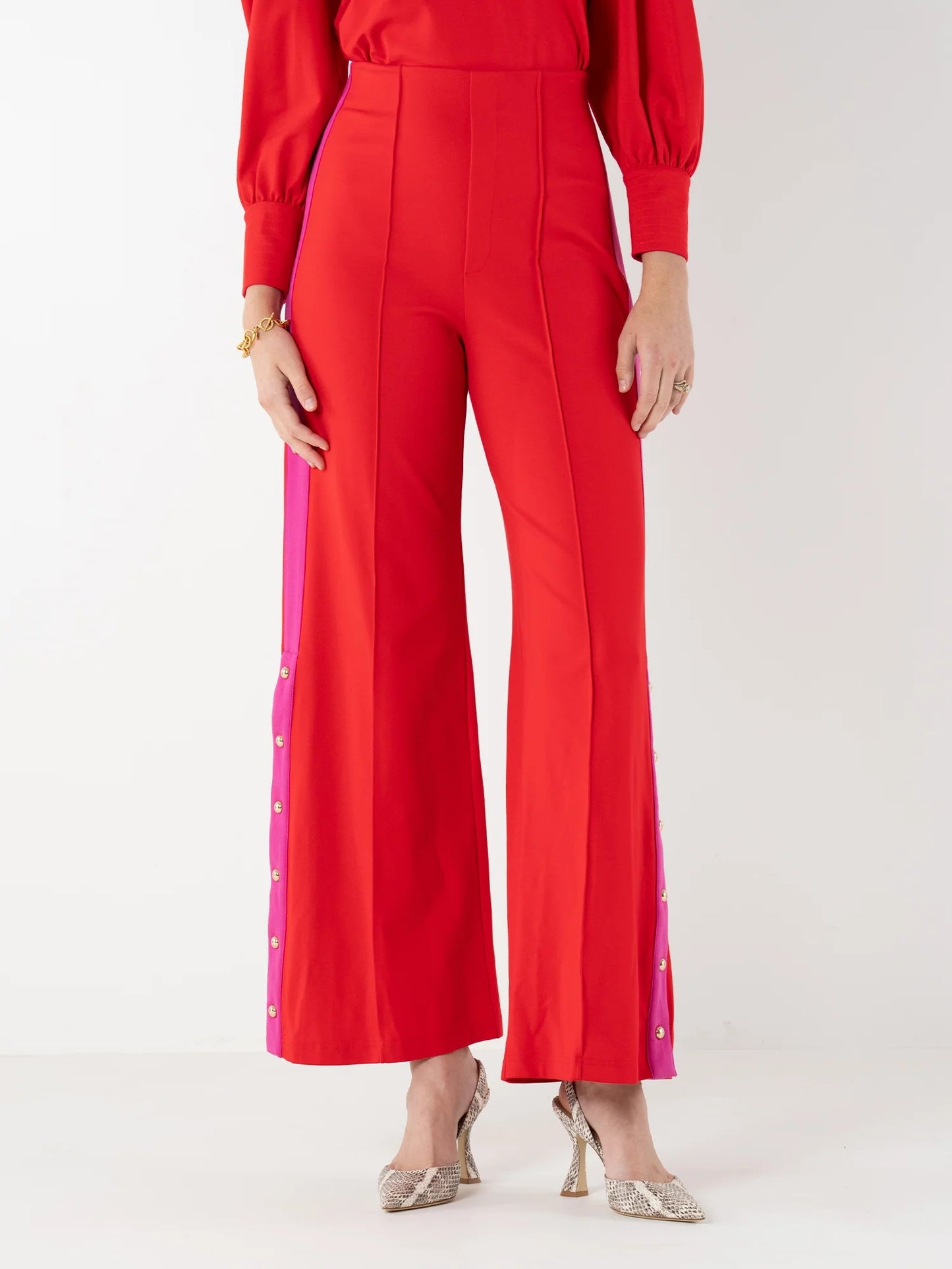Emily McCarthy Paisley Pant-High Risk Red