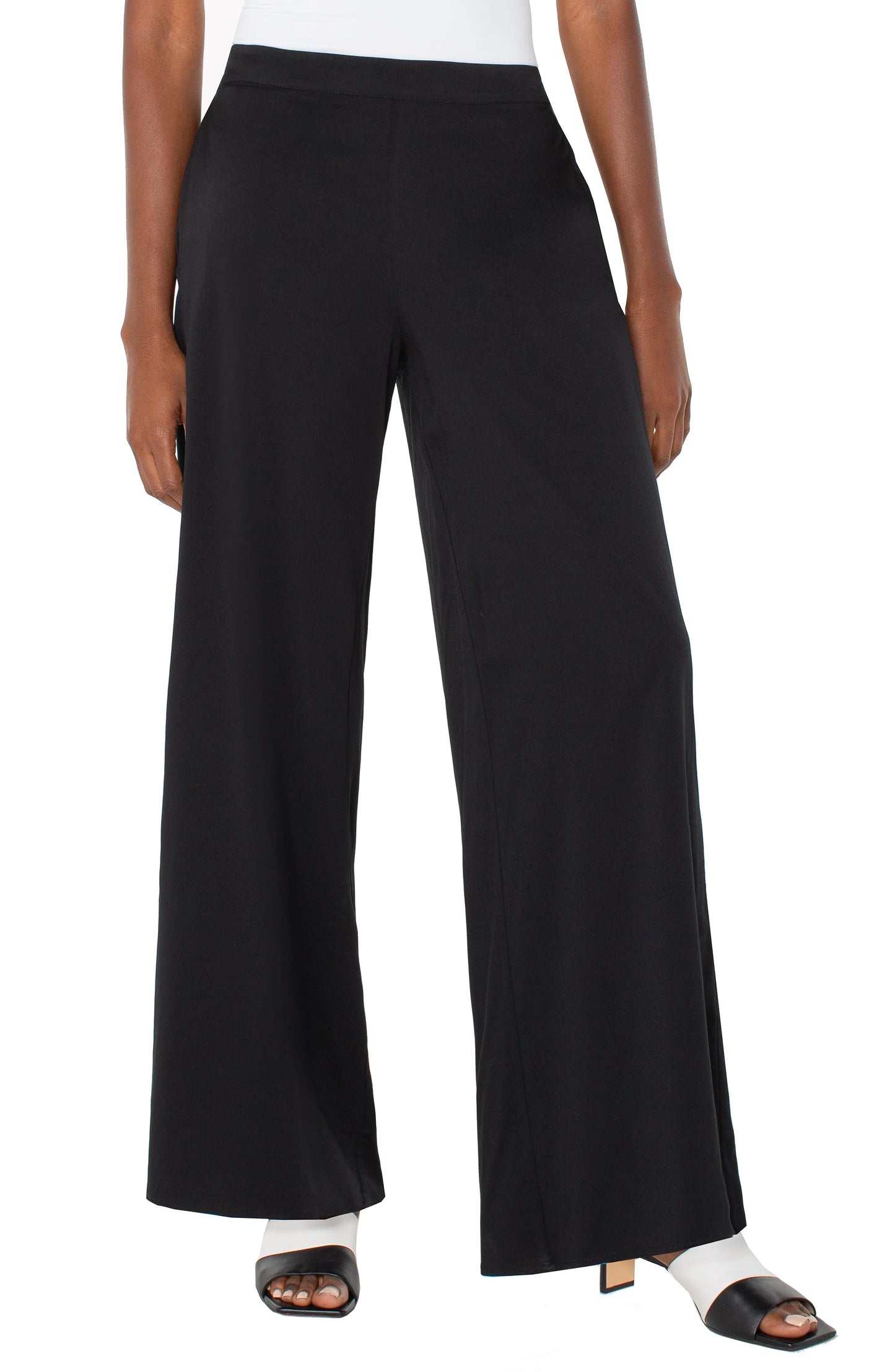 Liverpool Pull On Palazzo Pant-Black