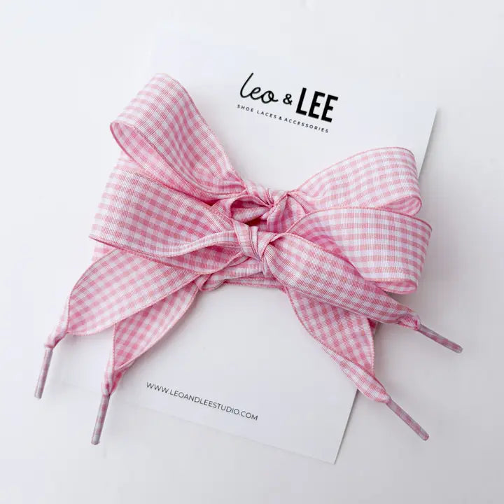 Leo and Lee Gingham and Houndstooth Shoelace Sets