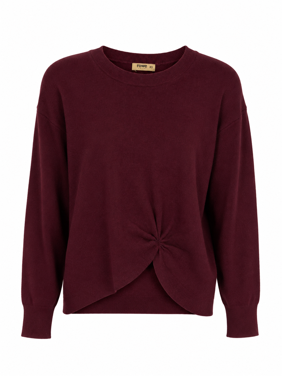 Rowe New York Twist Front Sweater-Wine