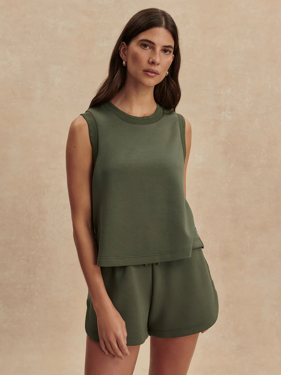 Varley Shea Crop Tank-Thyme