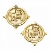 Susan Shaw Bulldog Studs-Gold