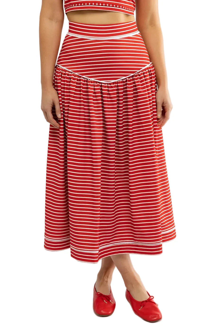 Smith & Quinn Theodora Skirt-Strawberry Stripe