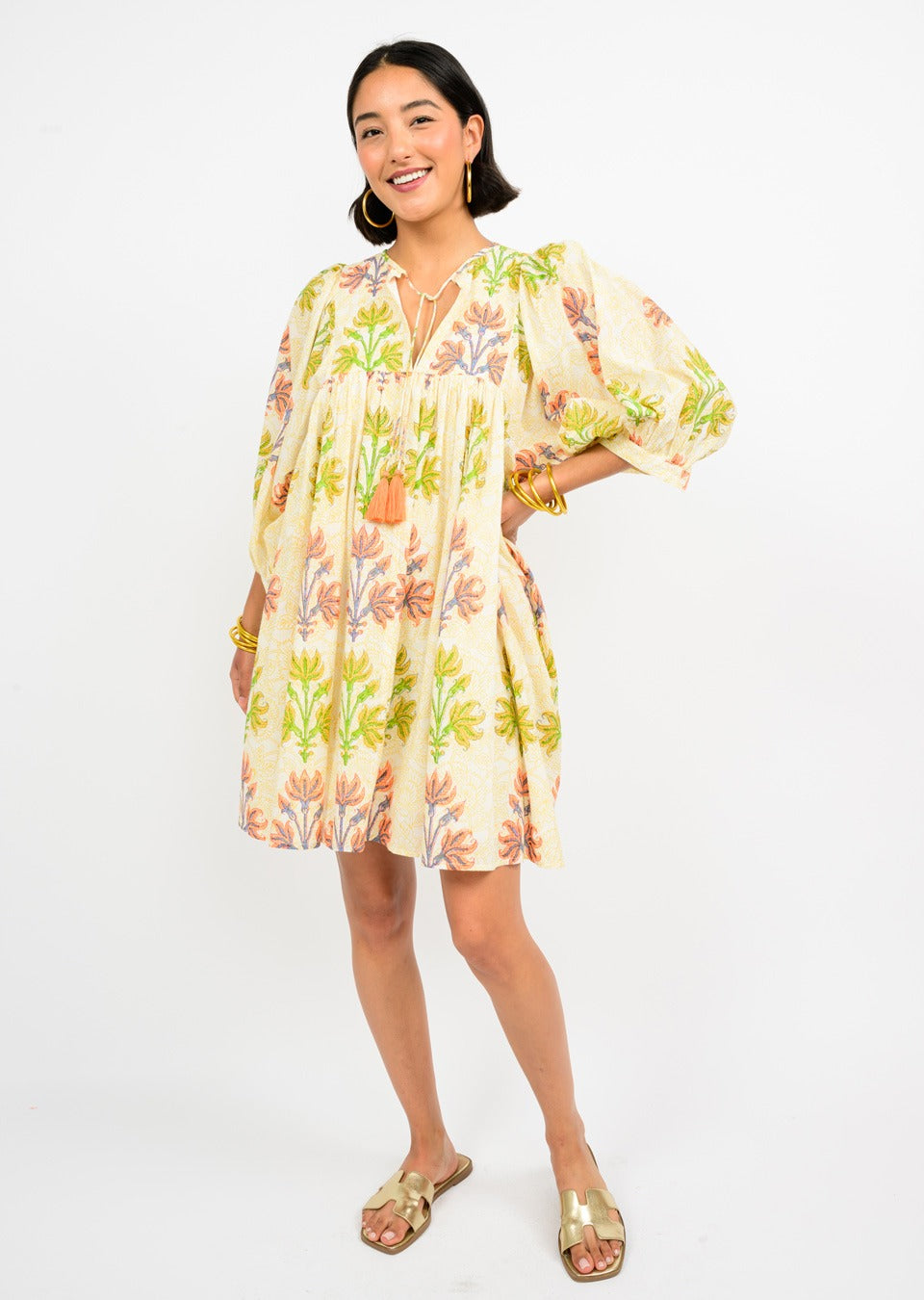 Uncle Frank Breezy Block Print Dress
