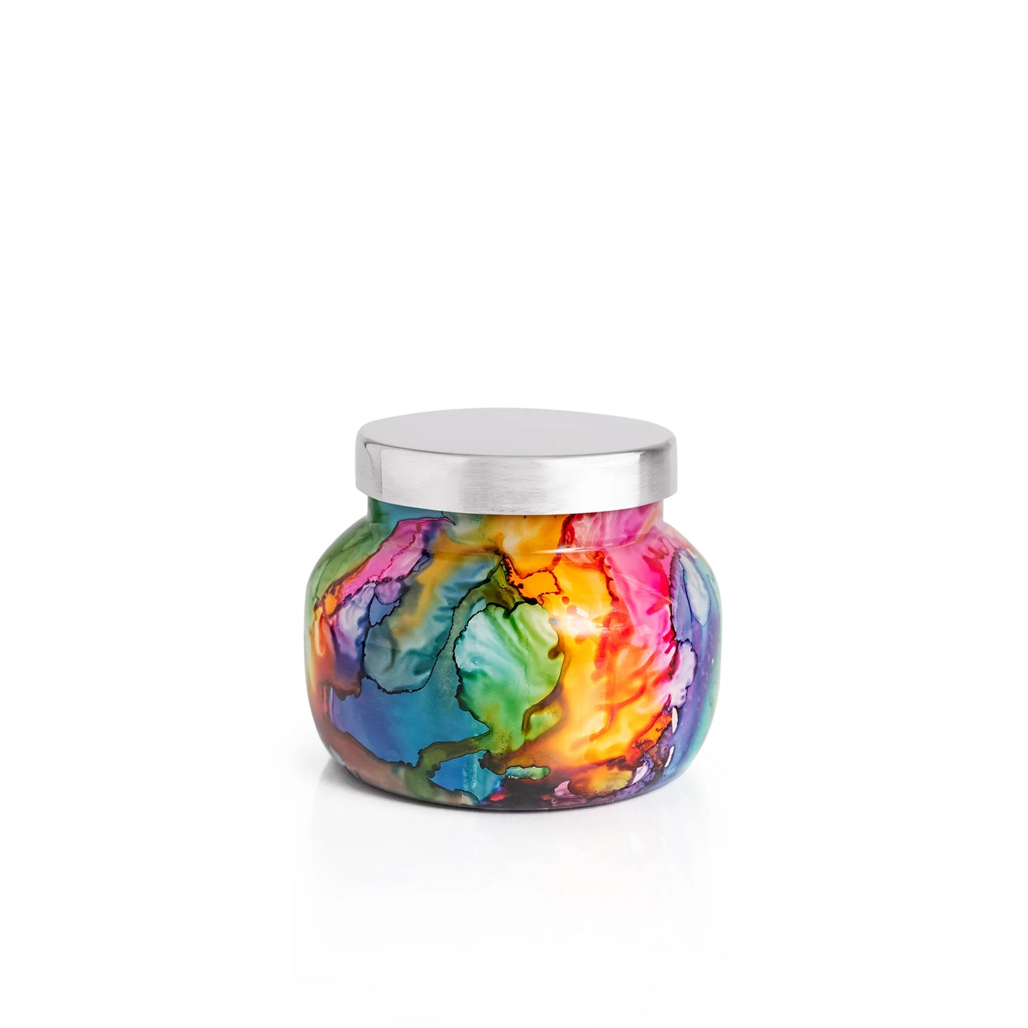Capri Blue Volcano Watercolor Petite Candle