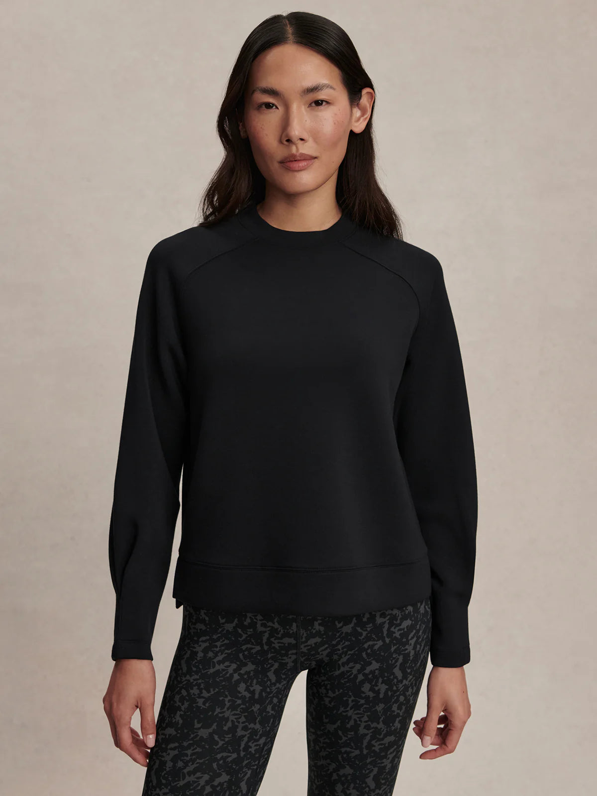 Varley Zosia Crew Neck Midlayer-Black
