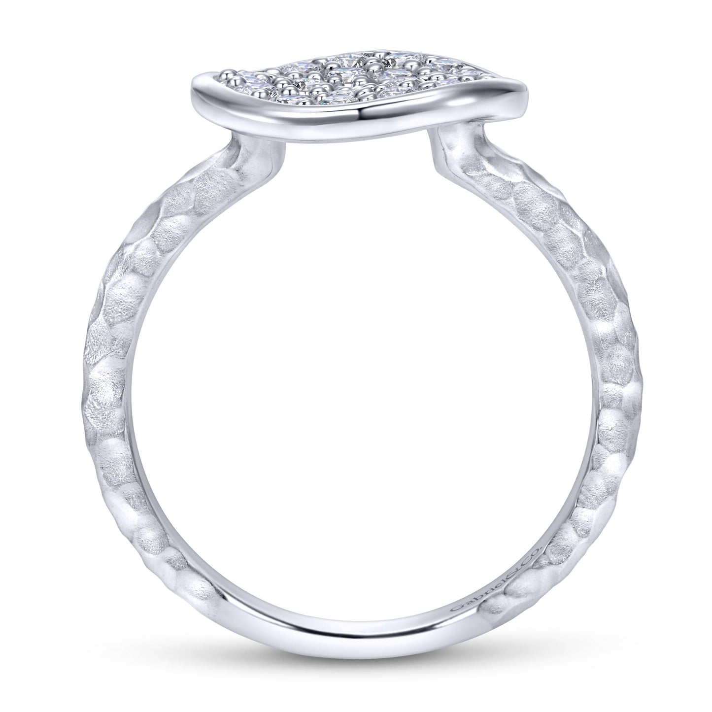 Sterling Silver Oval White Sapphire Ring
