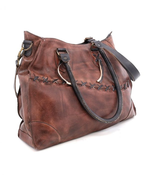 Bedstu Bruna Handbag in Teak Rustic with Black Rustic