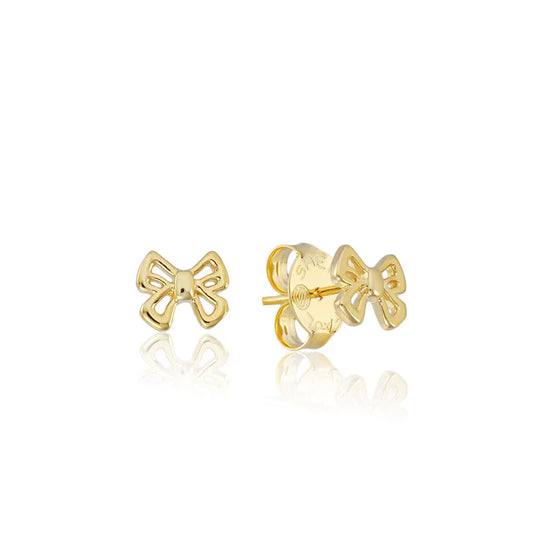 Sheila Fajl Bow Studs- Brushed 18K Gold Plated