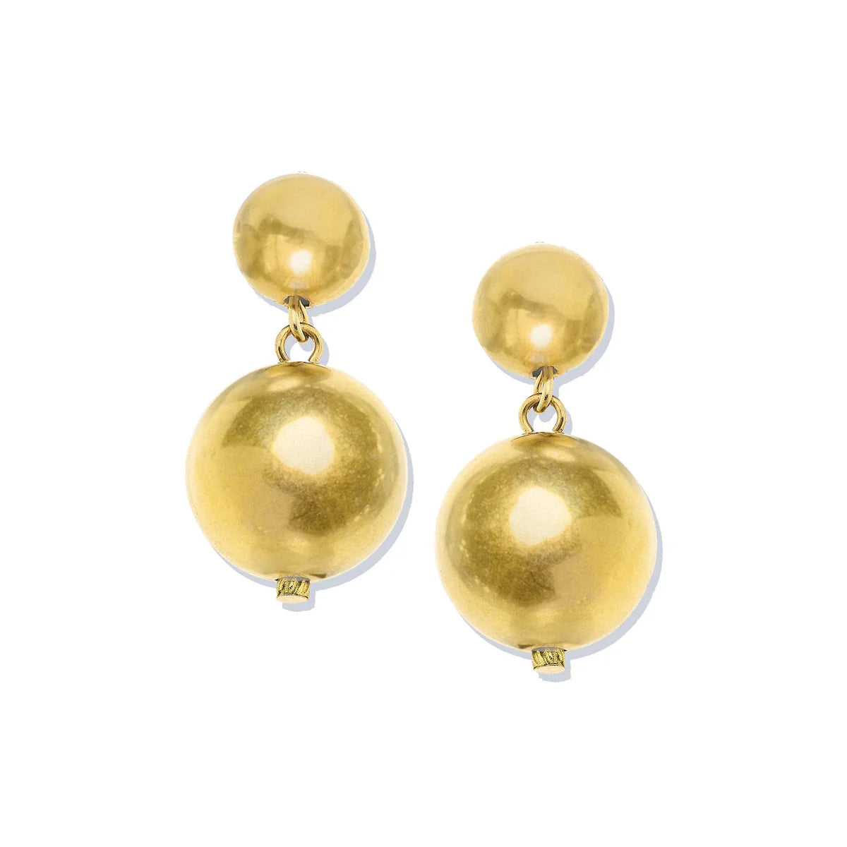 Susan Shaw Gold Large 16mm Double Ball Earring