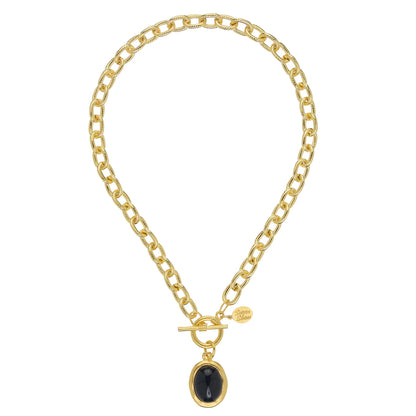 Susan Shaw Caroline Toggle Necklace-Black Onyx