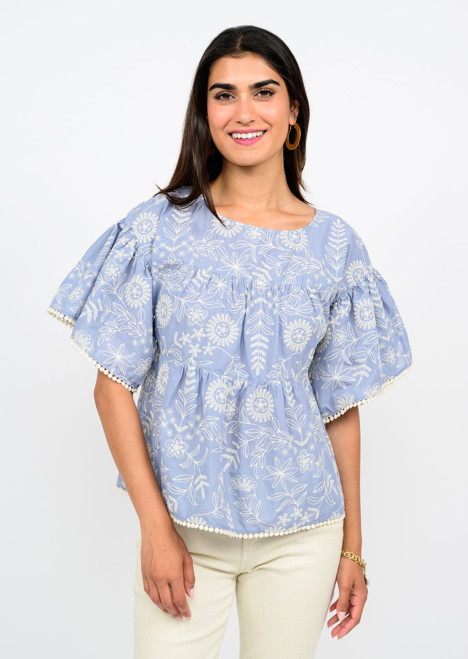 Ivy Jane Tiered Embroidered Top