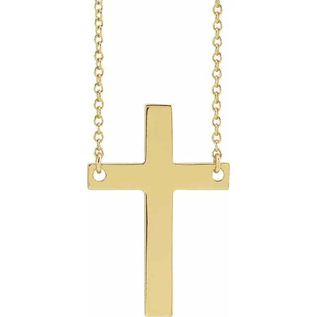 Stuller 14 KY gold cross on 16" chain
