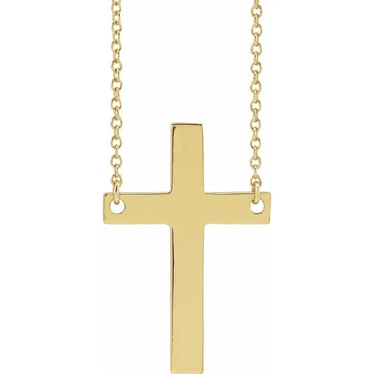 Stuller 14 KY gold cross on 16" chain