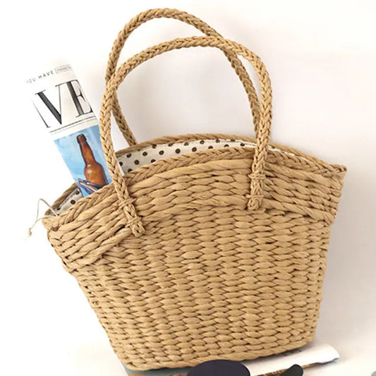 Accity Woven Straw Tote Bag